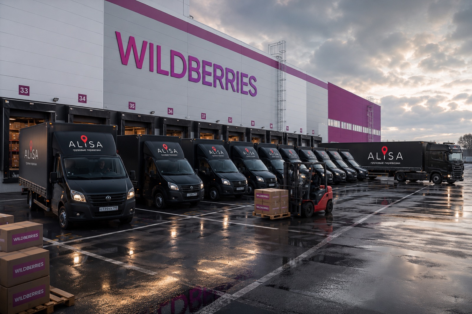 Автопарк ALISA на складе Wildberries